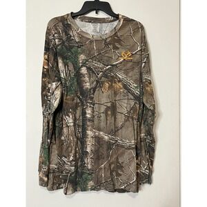 Realtree Extra Long Sleeve Camouflage Camo T Shirt‎ Womens XL Hunting